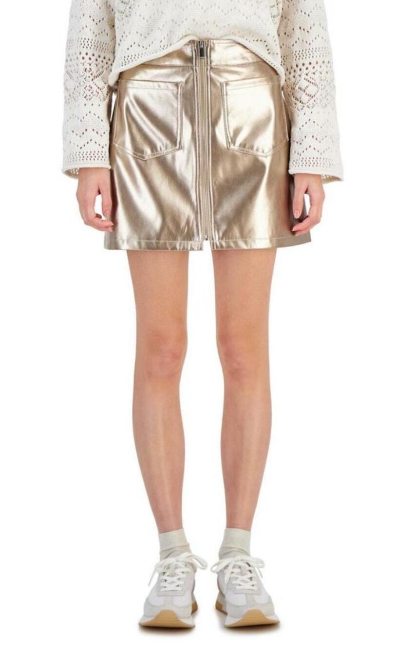 Tinseltown Metallic Mini Skirt | Champagne Gold | XS NEW